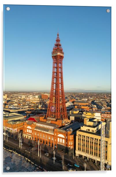 Blackpool Tower Acrylic by Apollo Aerial Photography