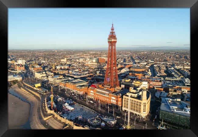Blackpool Tower Framed Print by Apollo Aerial Photography