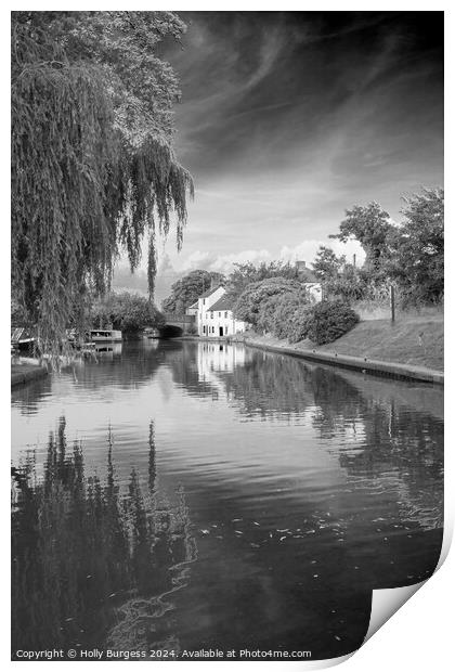 Trent Lock day for walking by the river  Print by Holly Burgess