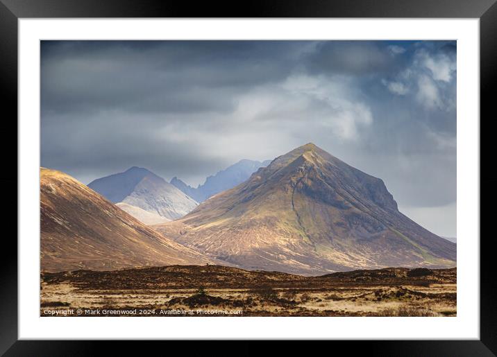 The Mystical Peaks of Skye Framed Mounted Print by Mark Greenwood