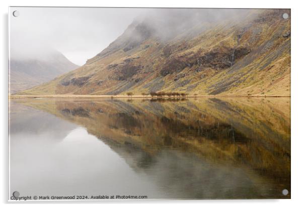 Loch Achtriochtan, Glen Coe, Scotland Acrylic by Mark Greenwood