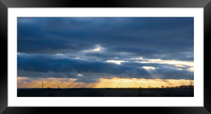 Golden sunrays over Holland-on-Sea Framed Mounted Print by Paula Tracy
