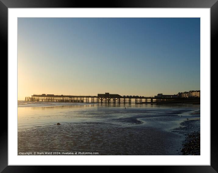 The Lonely Pier. Framed Mounted Print by Mark Ward