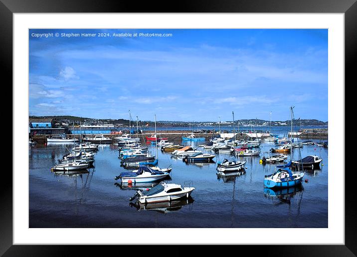 Majestic Paignton Harbour Framed Mounted Print by Stephen Hamer