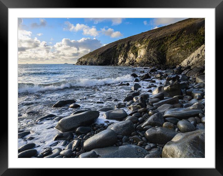 Porthmelgan Beach, St David's Head, Pembrokeshire Framed Mounted Print by Colin Allen