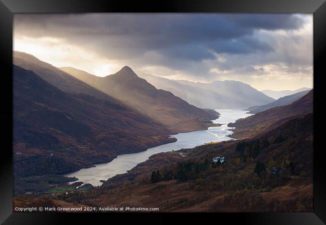 Loch Leven and The Pap of Glencoe Framed Print by Mark Greenwood