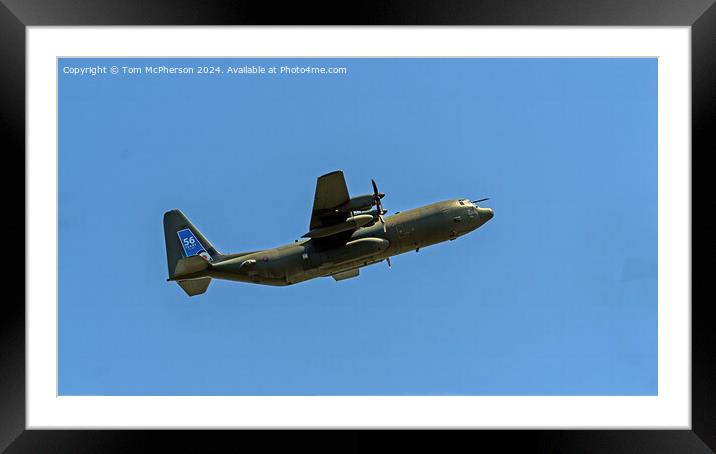 The C-130J Hercules farewell flypast Framed Mounted Print by Tom McPherson