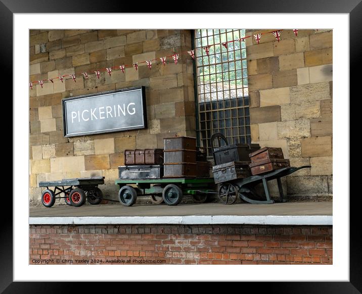 Pickering station, North Yorkshire Framed Mounted Print by Chris Yaxley