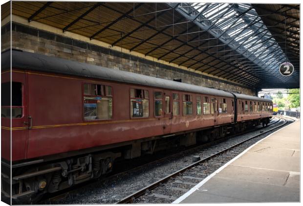Train at Pickering train station Canvas Print by Chris Yaxley