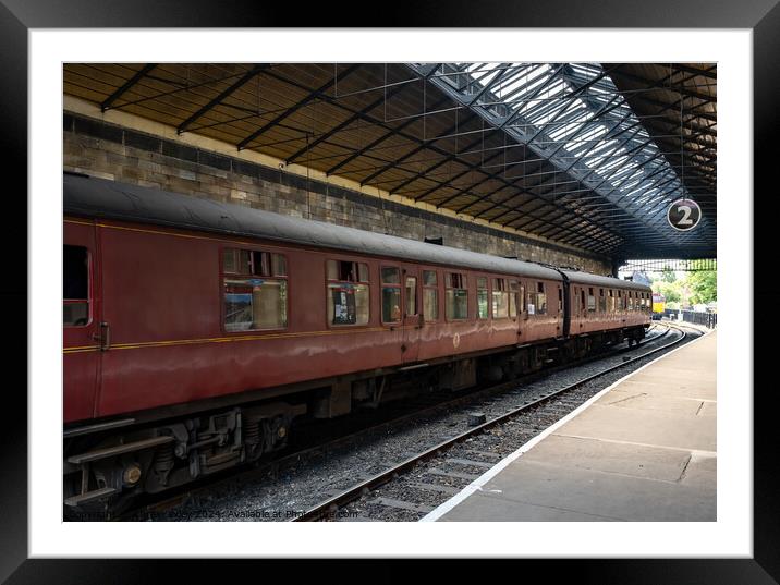 Train at Pickering train station Framed Mounted Print by Chris Yaxley