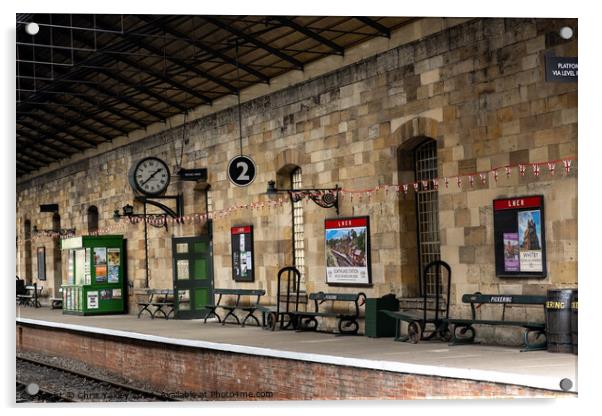 Pickering train station, North Yorkshire Acrylic by Chris Yaxley