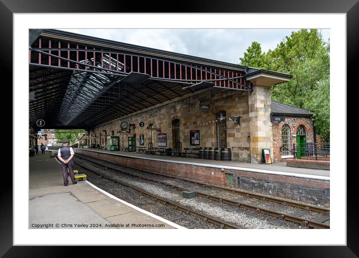Pickering train station, North Yorkshire Framed Mounted Print by Chris Yaxley