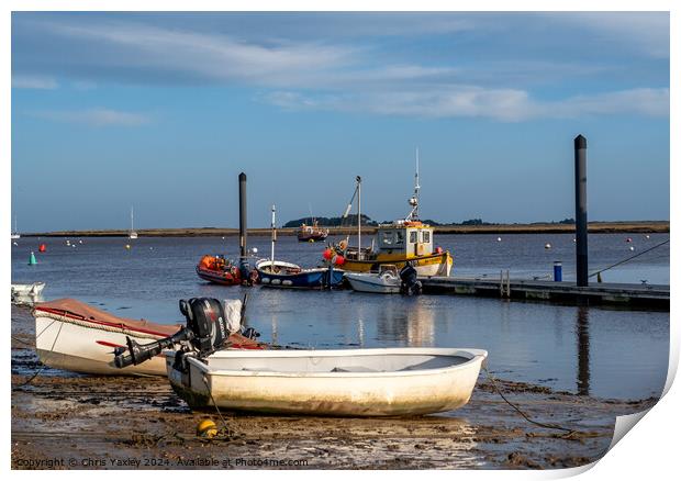 Low tide in Wells-next-the-sea  Print by Chris Yaxley