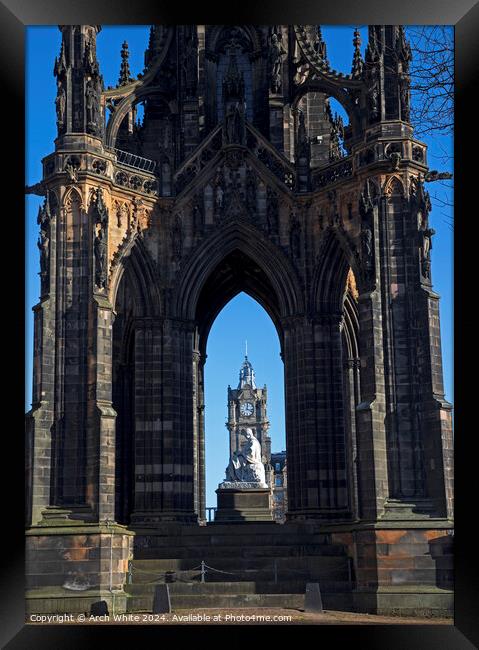 Sir Walter Scott Monument, Edinburgh, Scotland, UK Framed Print by Arch White