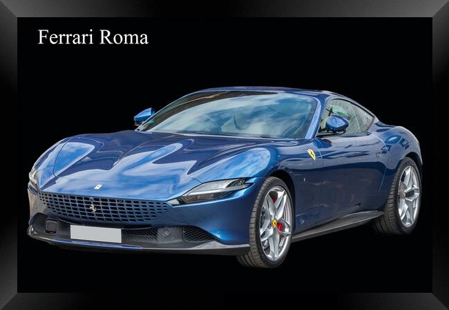 Ferrari Roma Italian sports car Framed Print by Kevin Hellon