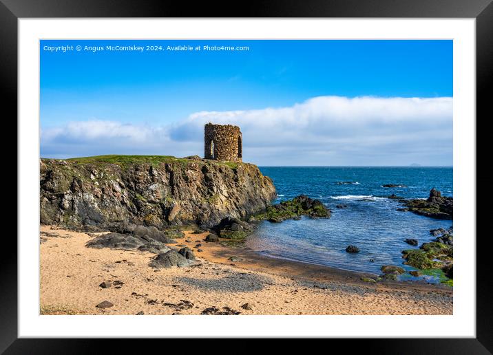 Lady’s Tower on the Fife Coastal Path at Elie Framed Mounted Print by Angus McComiskey