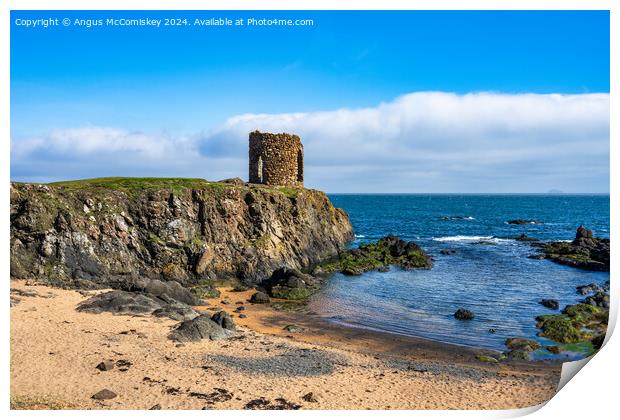 Lady’s Tower on the Fife Coastal Path at Elie Print by Angus McComiskey