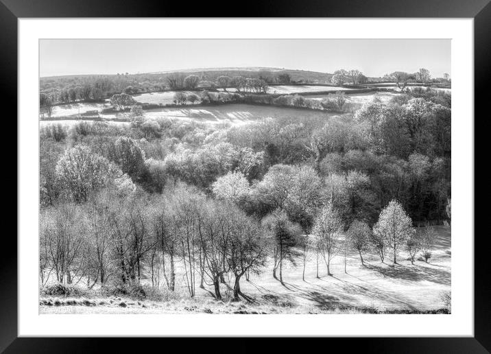 Dartmoor Hills Morning Infrared Framed Mounted Print by David Pyatt