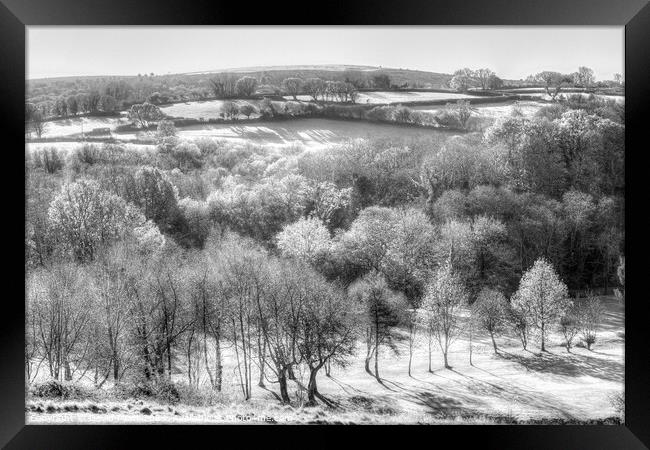 Dartmoor Hills Morning Infrared Framed Print by David Pyatt