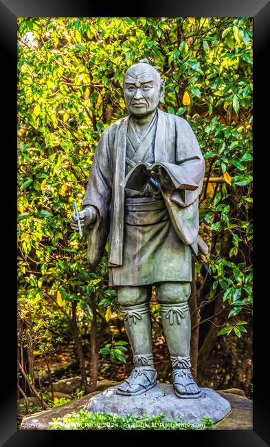 Ninomiya Sontoku Statue Shinto Shrine Odawara Japan Framed Print by William Perry