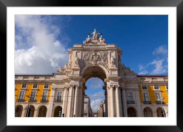 Rua Augusta Arch In Lisbon, Portugal Framed Mounted Print by Artur Bogacki