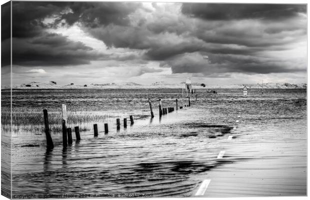 Holy Island Causeway Canvas Print by Graham Moore