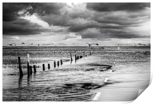 Holy Island Causeway Print by Graham Moore