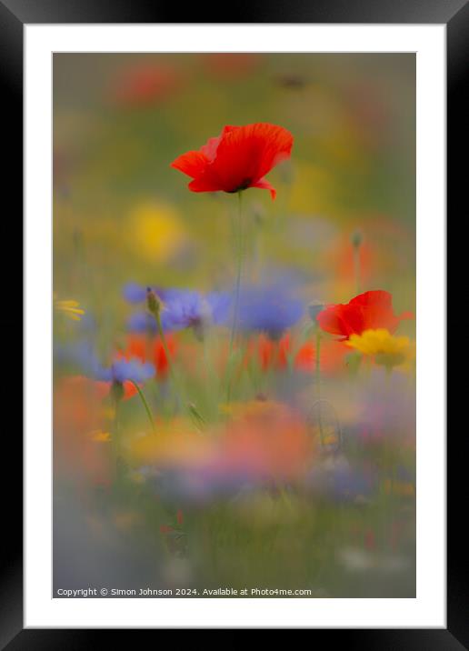 Abstract texture Framed Mounted Print by Simon Johnson