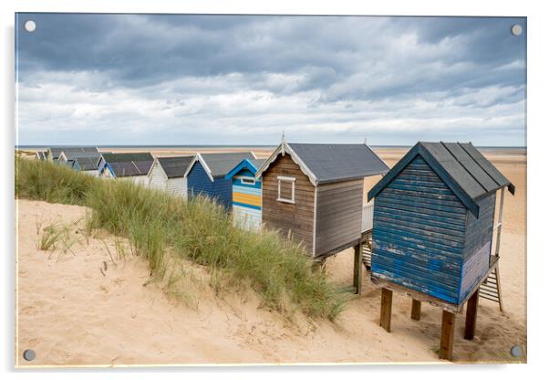 Overlooking the beach huts at Wells next the Sea Acrylic by Jason Wells