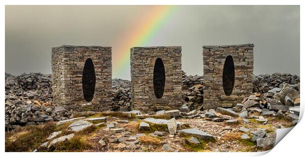 Rainbow on Clougha Pike Print by Keith Douglas