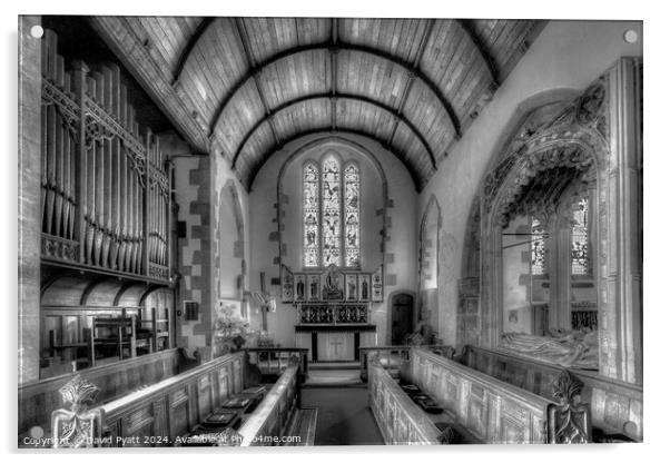 Porlock Church Infrared Acrylic by David Pyatt