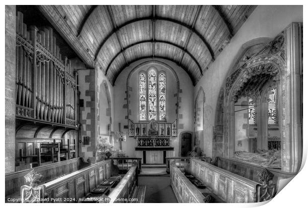 Porlock Church Infrared Print by David Pyatt