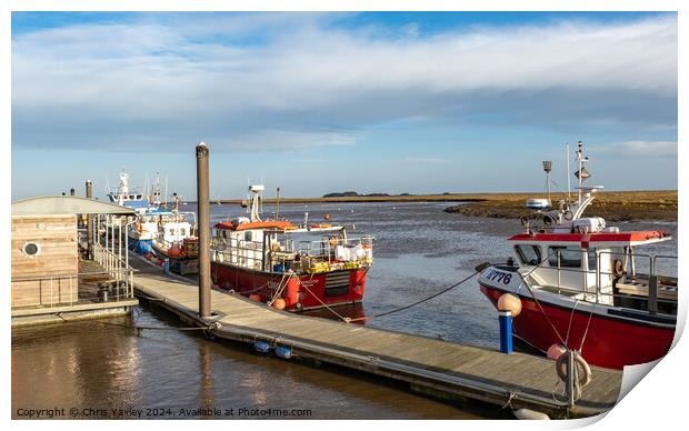 Fishing boats in the harbour Print by Chris Yaxley