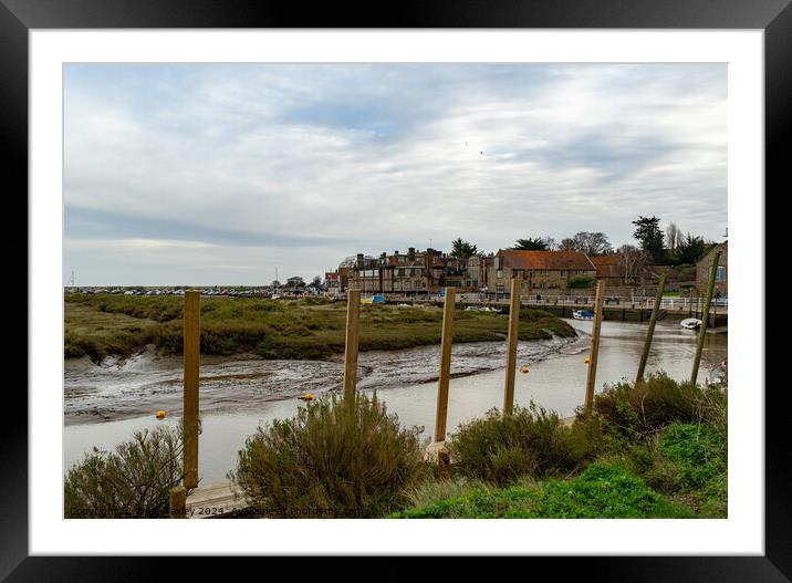 View across Blakeney harbour on the North Norfolk coast Framed Mounted Print by Chris Yaxley