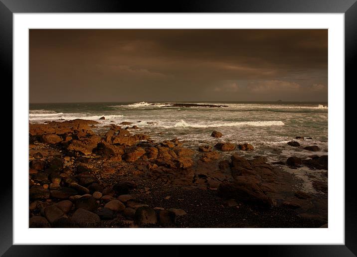 Dark clouds looming Framed Mounted Print by Linsey Williams