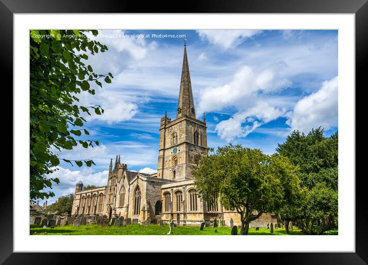 Church of St John the Baptist Burford, Oxfordshire Framed Mounted Print by Angus McComiskey