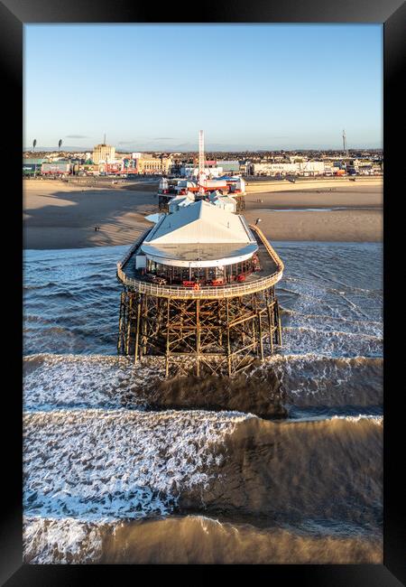 Blackpool Central Pier Framed Print by Apollo Aerial Photography