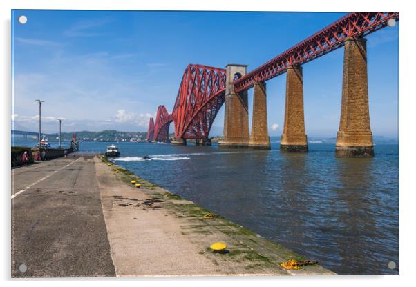 Forth Bridge On Firth Of Forth In Scotland Acrylic by Artur Bogacki