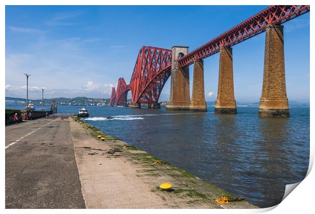 Forth Bridge On Firth Of Forth In Scotland Print by Artur Bogacki