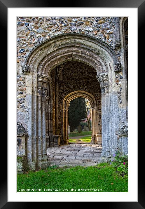 Porch at Thaxted Church Framed Mounted Print by Nigel Bangert