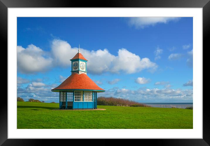 Frinton clock tower in the sunshine Framed Mounted Print by Paula Tracy