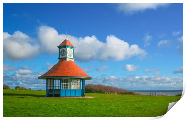 Frinton clock tower in the sunshine Print by Paula Tracy