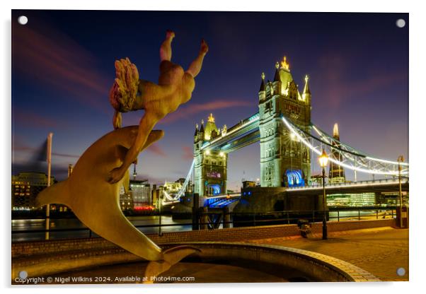 Tower Bridge, London Acrylic by Nigel Wilkins
