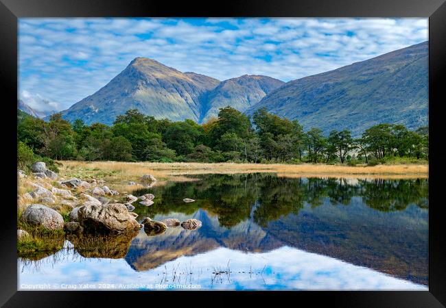 Loch Etive Reflection Scotland. Framed Print by Craig Yates