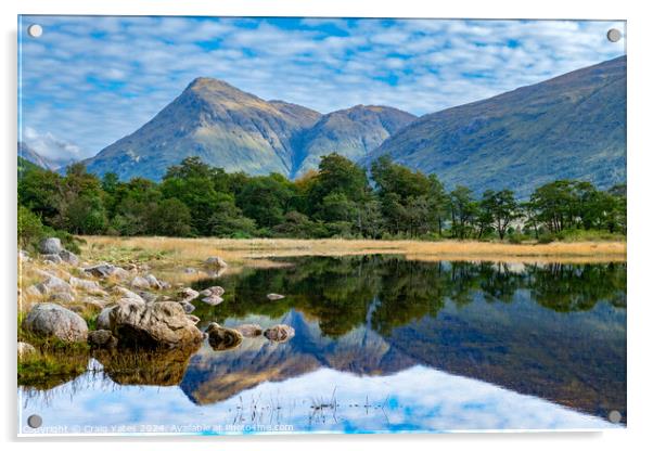 Loch Etive Reflection Scotland. Acrylic by Craig Yates