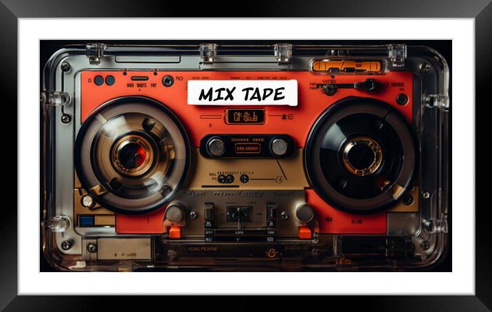 Mix Tape  Framed Mounted Print by CC Designs