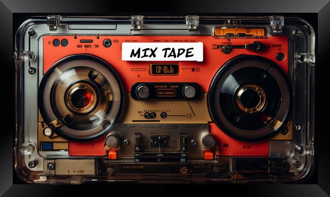 Mix Tape  Framed Print by CC Designs