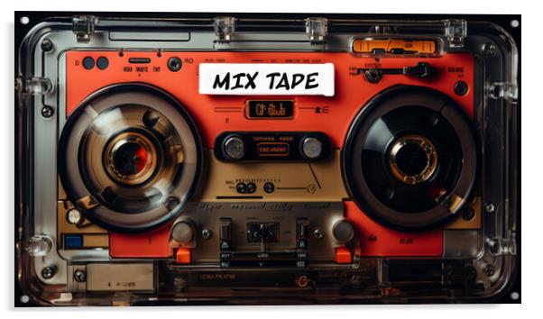 Mix Tape  Acrylic by CC Designs