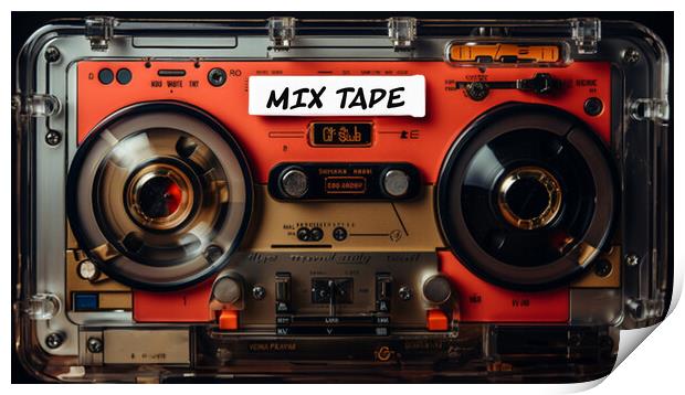 Mix Tape  Print by CC Designs