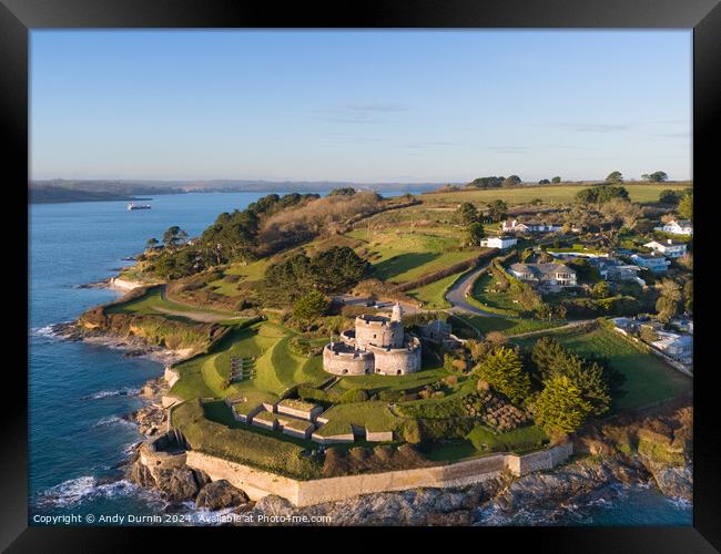 St Mawes Castle Clover Leaf Design Framed Print by Andy Durnin